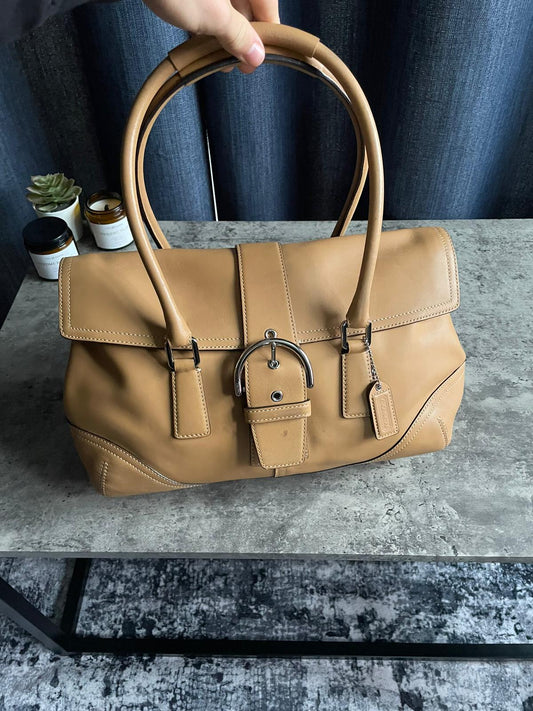 Vintage Coach Handbag Soho Brown
Buckle Flap Authentic Y2K Large