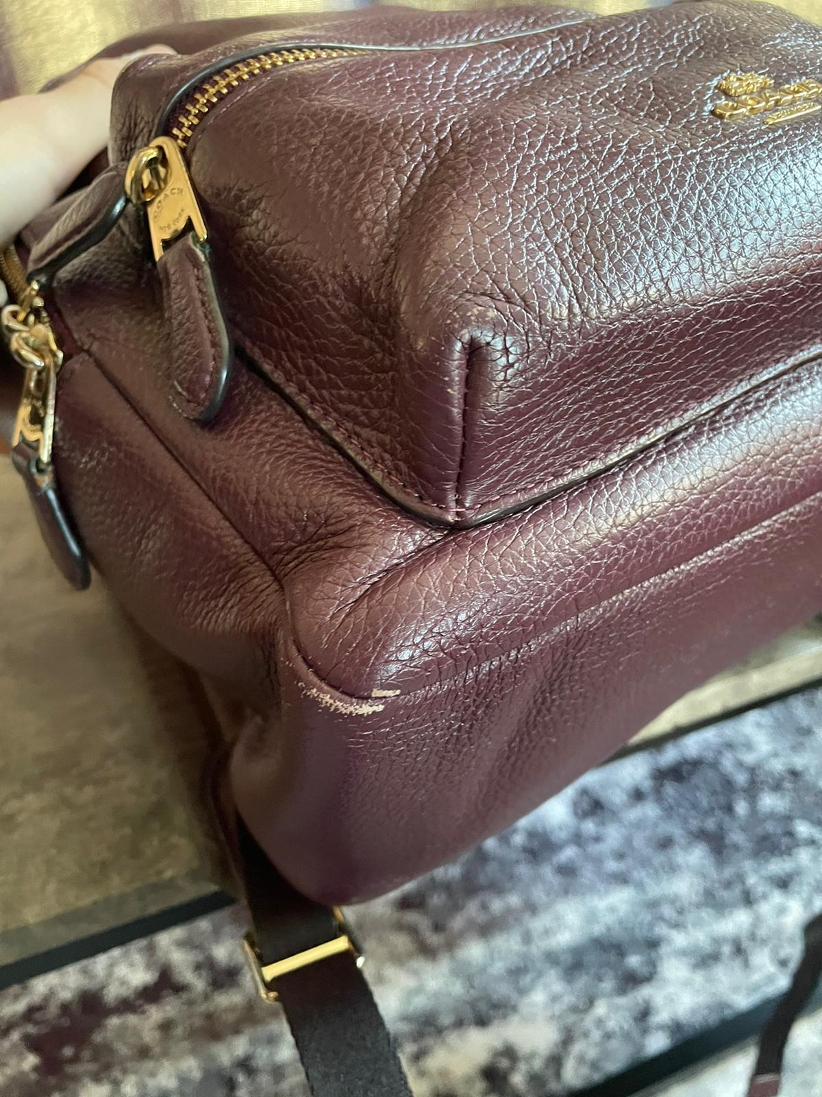 Vintage Coach Backpack Plum/Gold/ Purple Authentic Leather Great Condition