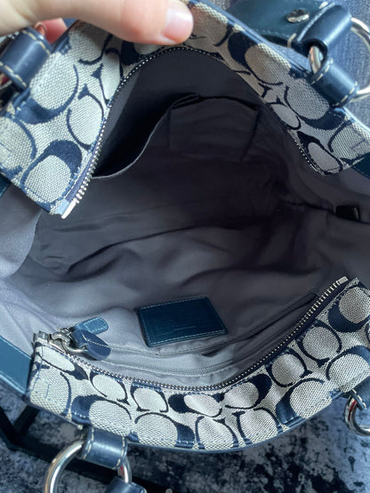 Vintage Coach Navy/Grey Monogram
Handbag/Totebag Y2K Authentic