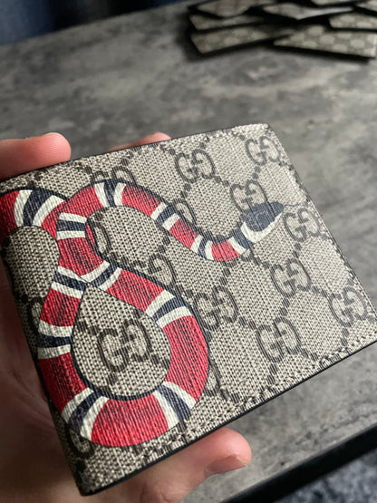 Gucci Kingsnake GG Supreme Bifold Wallet - Brand New