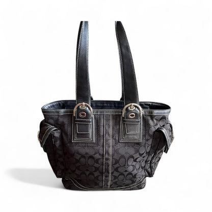 Vintage Coach Black Monogram Soho Handbag/Shoulderbag Authentic Y2K
Buckle