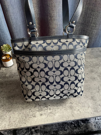 Vintage Coach Navy/Grey Monogram
Handbag/Totebag Y2K Authentic