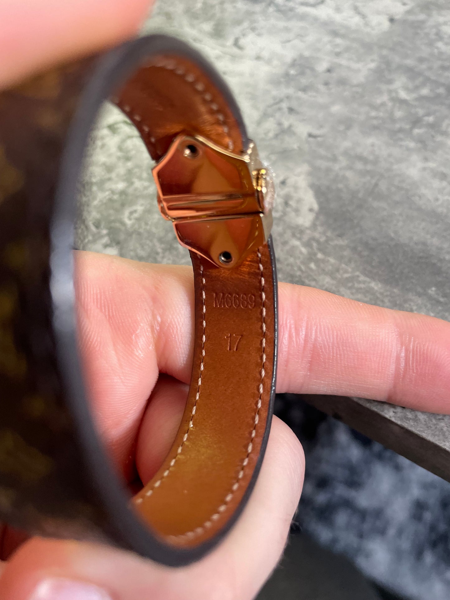 Louis Vuitton Monogram Spirit Bracelet - Size 17 - With Box