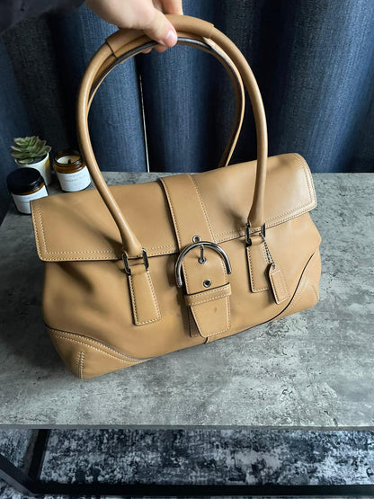 Vintage Coach Handbag Soho Brown
Buckle Flap Authentic Y2K Large