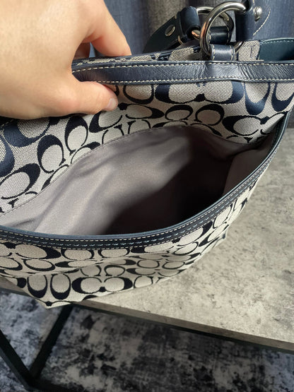 Vintage Coach Navy/Grey Monogram
Handbag/Totebag Y2K Authentic
