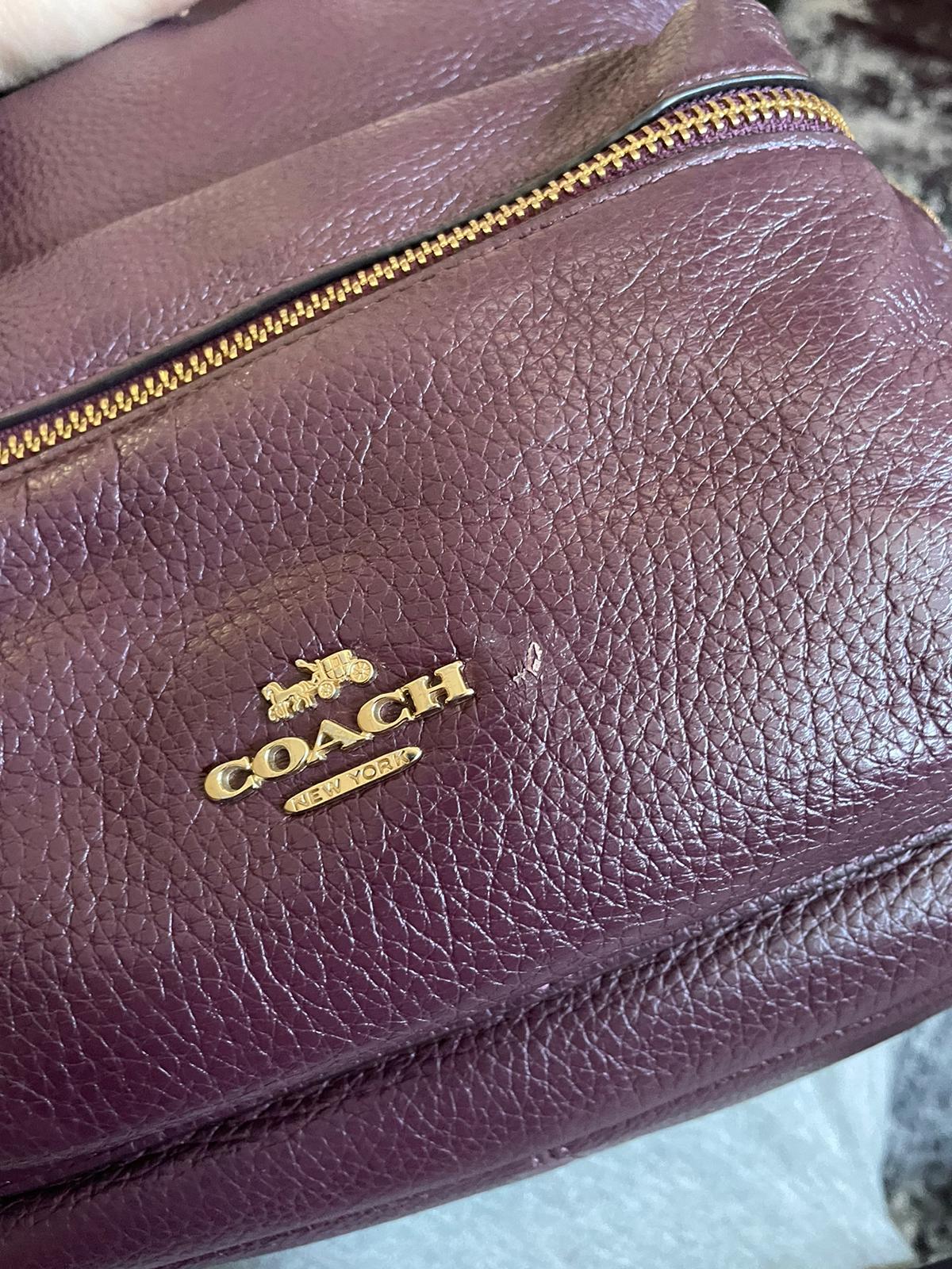 Vintage Coach Backpack Plum/Gold/ Purple Authentic Leather Great Condition