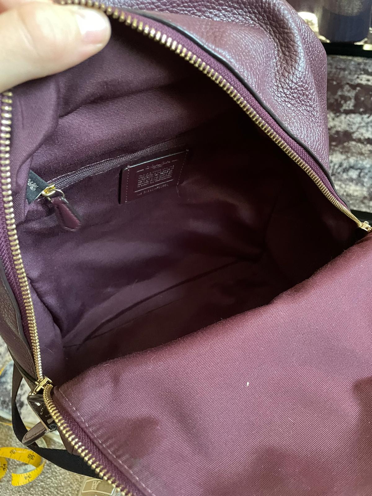 Vintage Coach Backpack Plum/Gold/ Purple Authentic Leather Great Condition