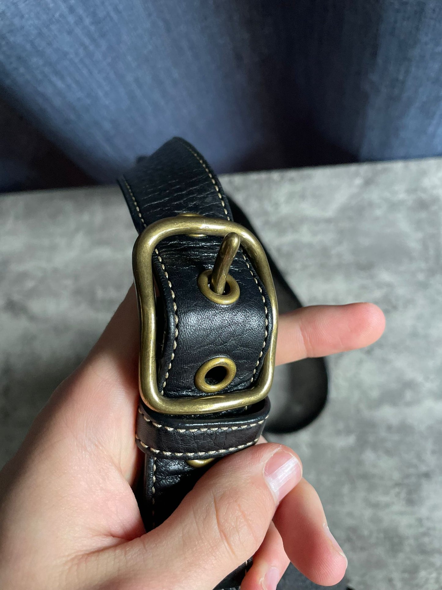 Vintage Coach Leather Crossbody Bag
Black/Gold Authentic with dustbag