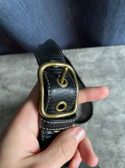 Vintage Coach Leather Crossbody Bag
Black/Gold Authentic with dustbag