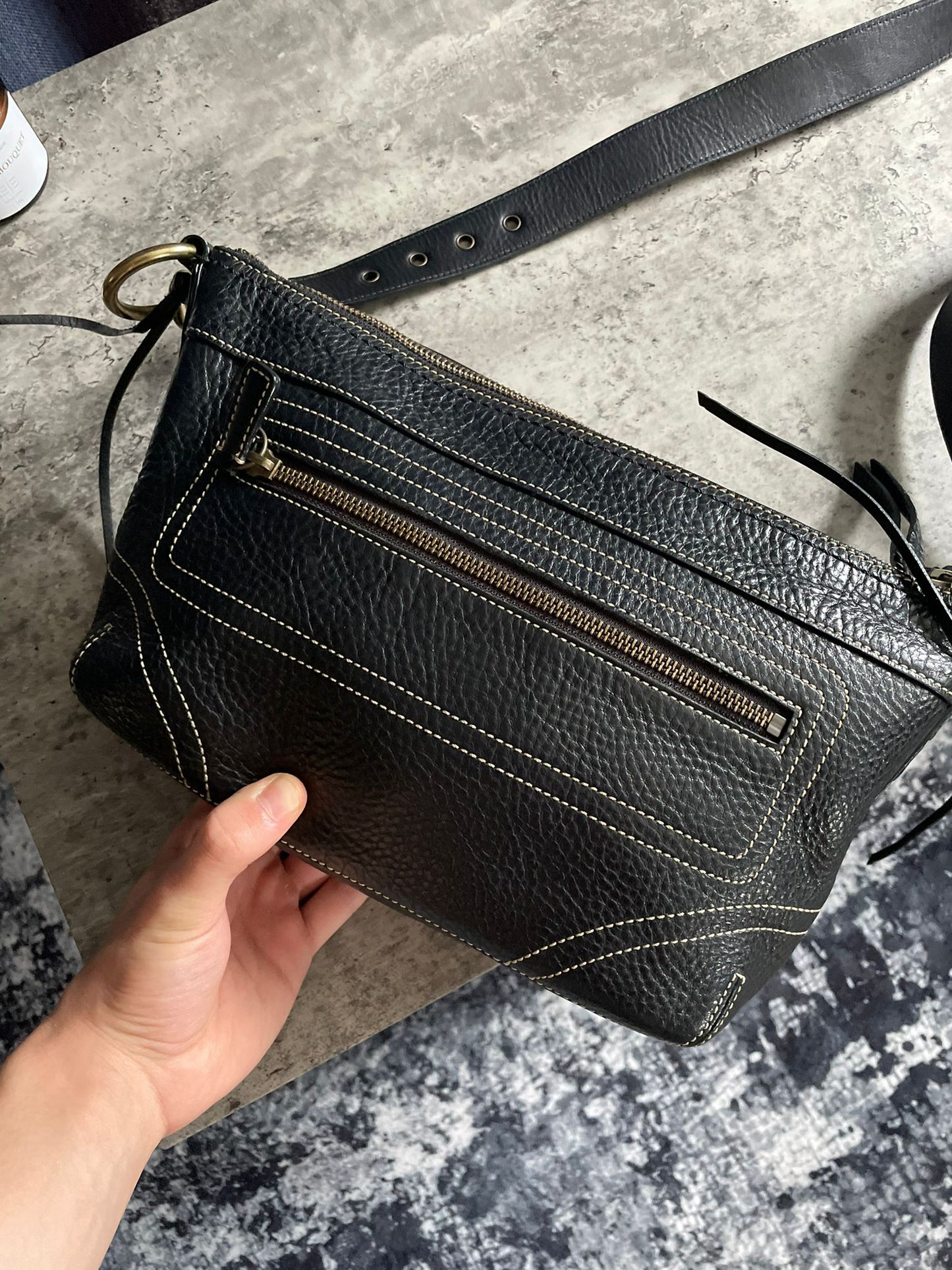 Vintage Coach Leather Crossbody Bag
Black/Gold Authentic with dustbag