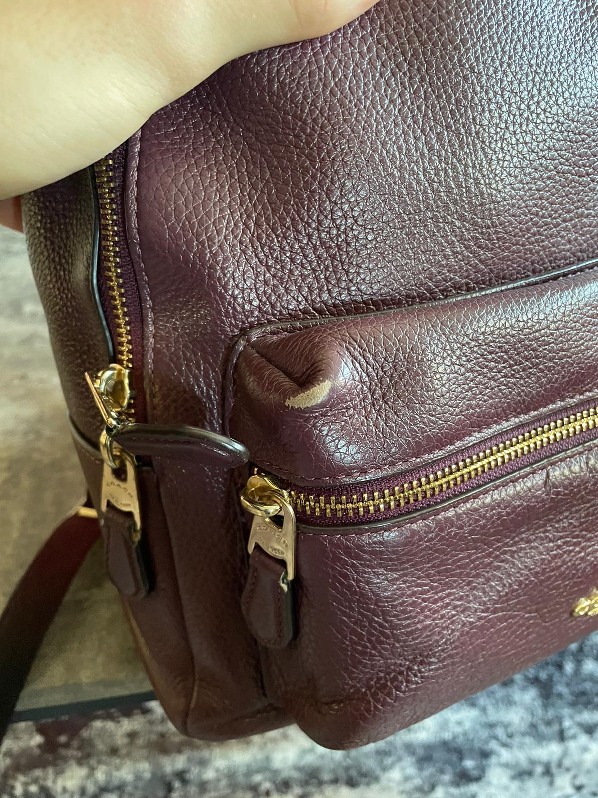 Vintage Coach Backpack Plum/Gold/ Purple Authentic Leather Great Condition