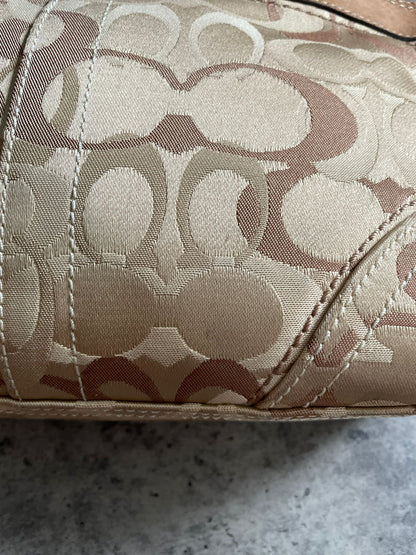 Vintage Coach Monogram Crossbody Bag
Beige/Brown Y2k Authentic
