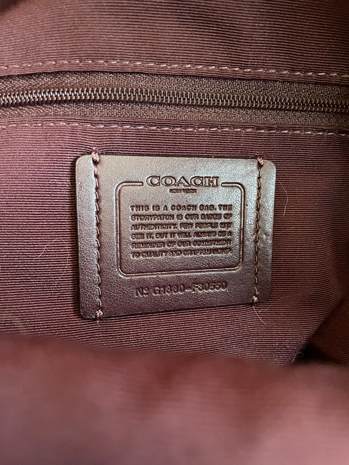 Vintage Coach Backpack Plum/Gold/ Purple Authentic Leather Great Condition