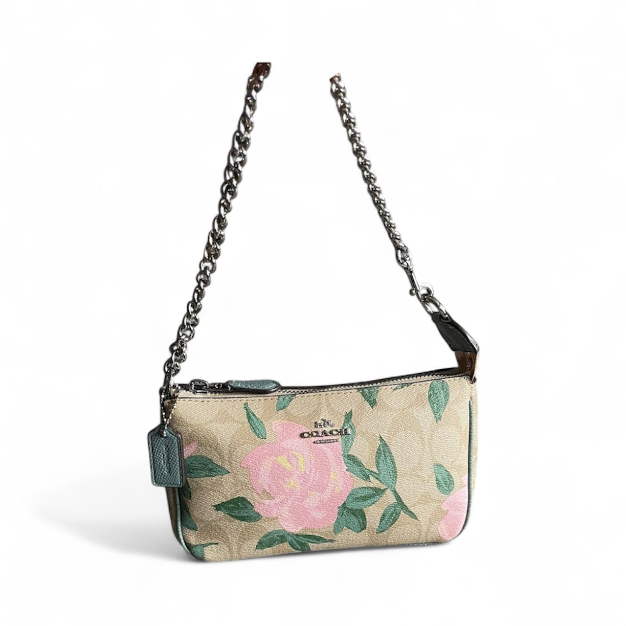 Coach Monogram Flower Print Mini
Handbag/Shoulderbag Beige authentic good condition