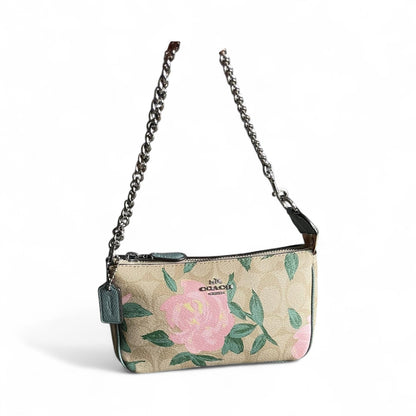 Coach Monogram Flower Print Mini
Handbag/Shoulderbag Beige authentic good condition