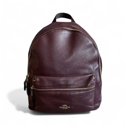 Vintage Coach Backpack Plum/Gold/ Purple Authentic Leather Great Condition