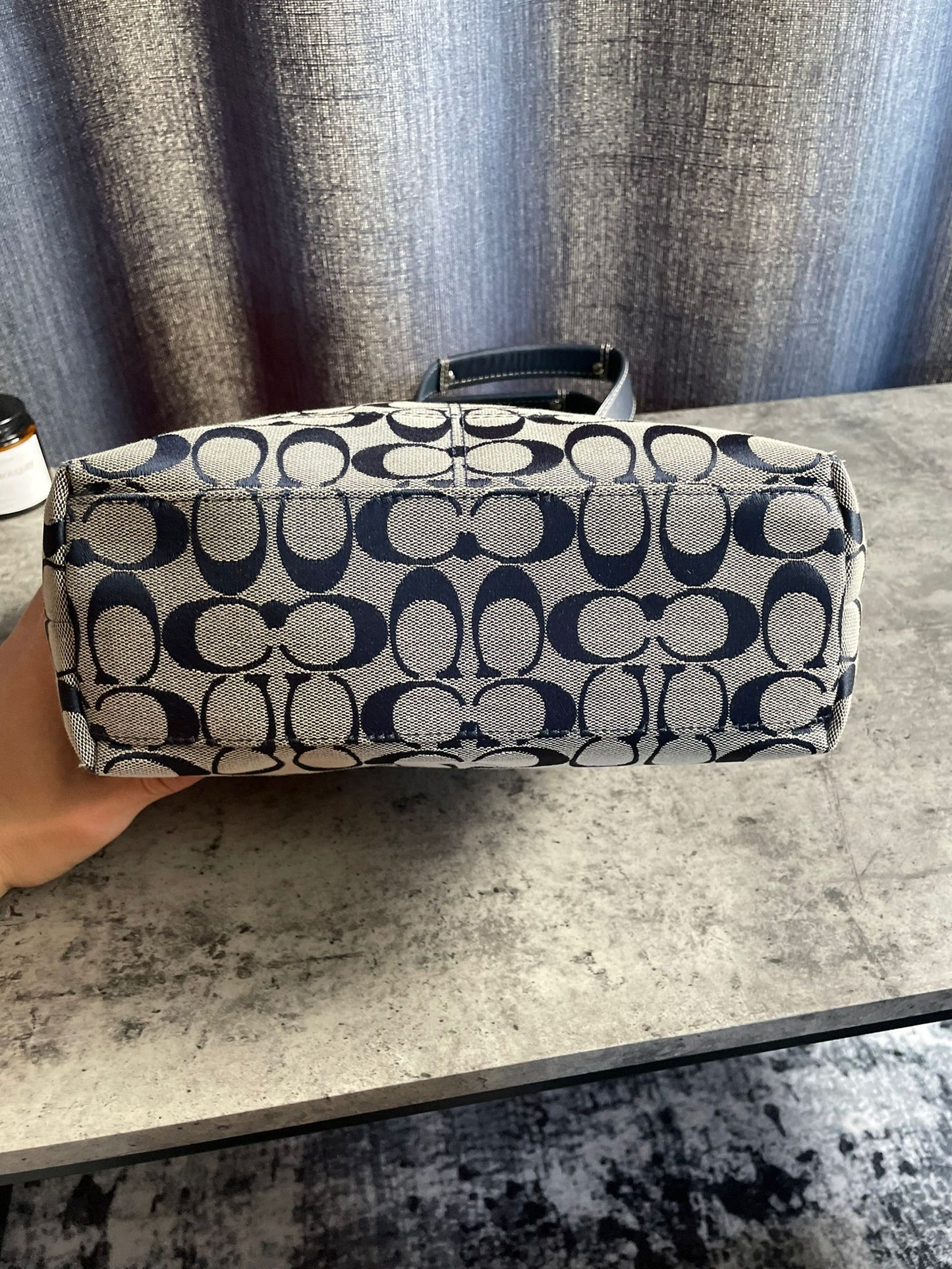 Vintage Coach Navy/Grey Monogram
Handbag/Totebag Y2K Authentic