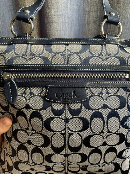 Vintage Coach Navy/Grey Monogram
Handbag/Totebag Y2K Authentic