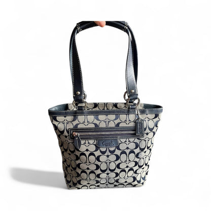 Vintage Coach Navy/Grey Monogram
Handbag/Totebag Y2K Authentic